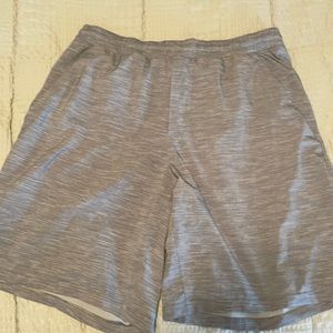 Heather gray lululemon pace breaker 9” linerless